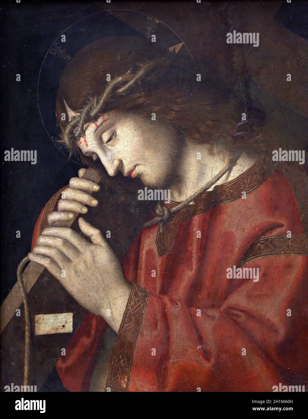 ZAGABRIA, CROAZIA - DICEMBRE 08: Marco Palmezzano: Gesù che porta la croce, Collezione di antichi Maestri, Accademia croata delle Scienze, 08 Dicembre 2014 in Foto Stock