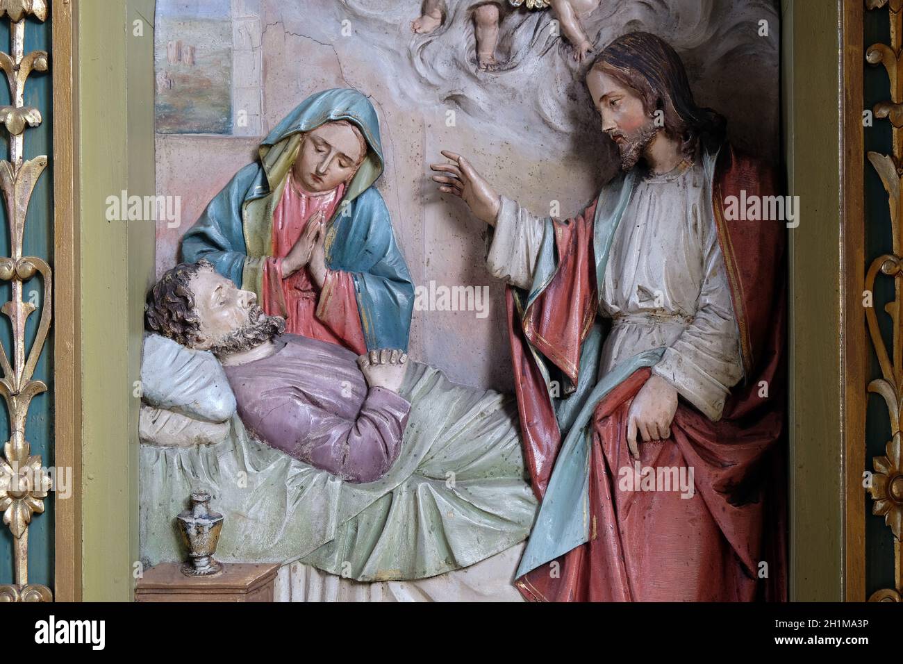 La morte di san Giuseppe, altare nella Basilica del Sacro Cuore di Gesù