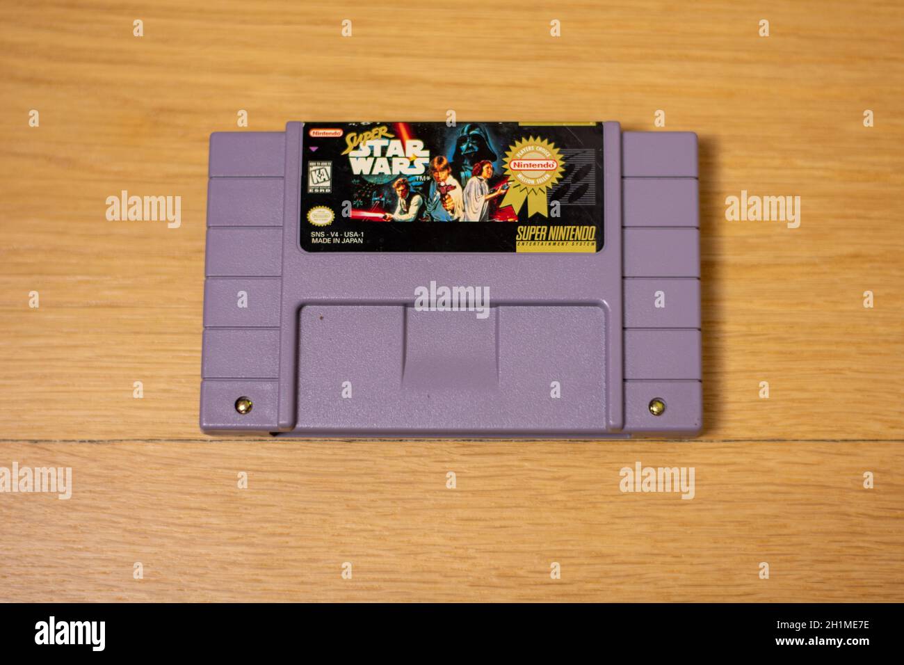Super Star Wars per il Super Nintendo Entertainment System, un popolare videogioco retro Foto Stock