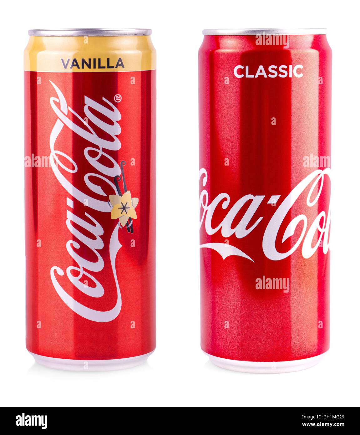 KAMCHATKA, RUSSIA - 23 APRILE 2020: Coca Cola Vanilla, lattina di Coca Cola Vanilla, Closeup di lattina di alluminio di Coca-Cola Vanilla prodotta dalla Coca-col Foto Stock