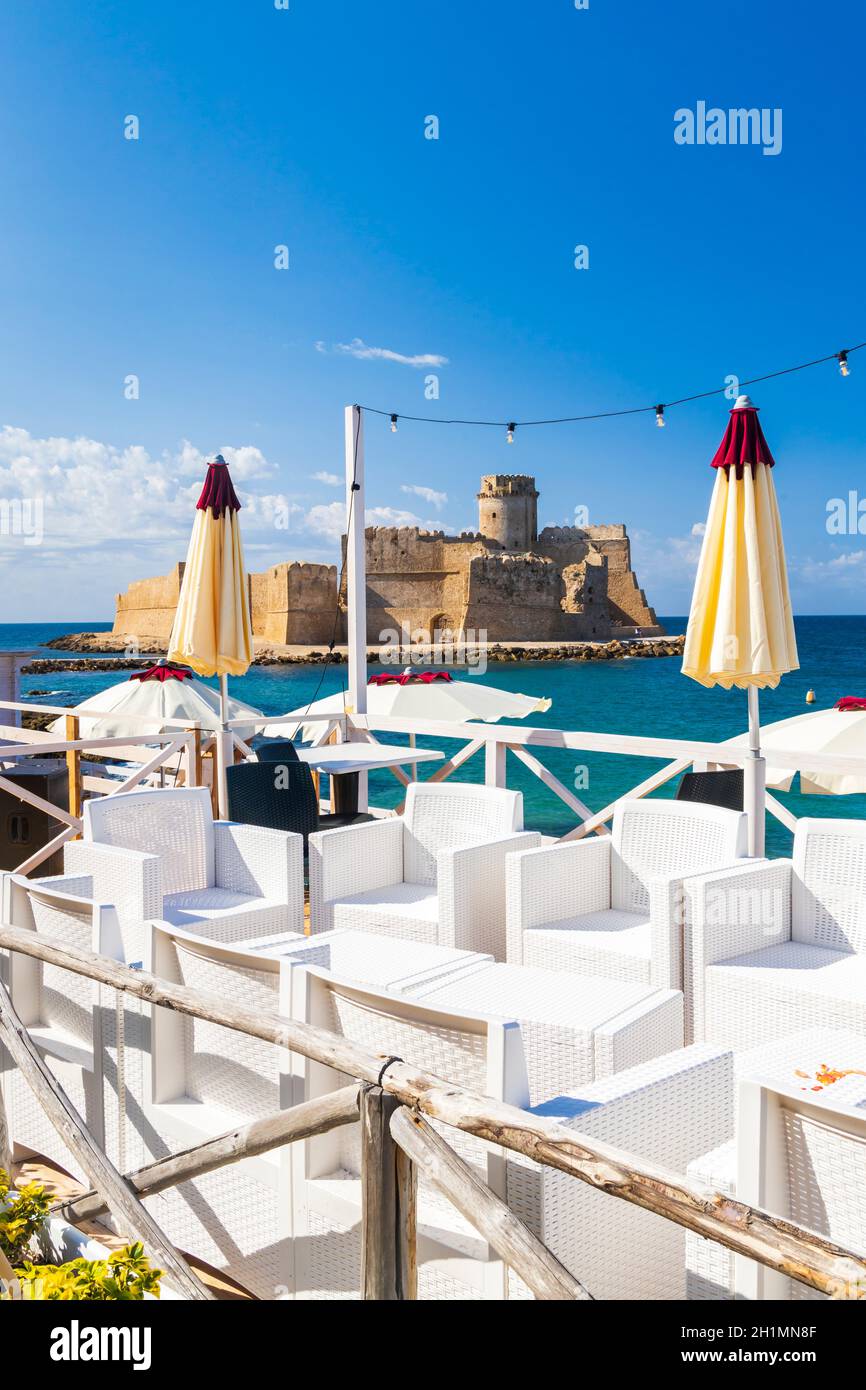 Castello di Isola di Capo Rizzuto, provincia di Crotone, Calabria, Italia Foto Stock