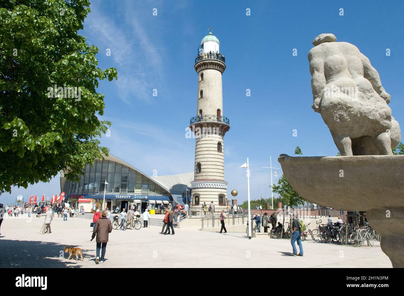 Leuchtturm; Warnemuende, Hansestadt, Foto Stock