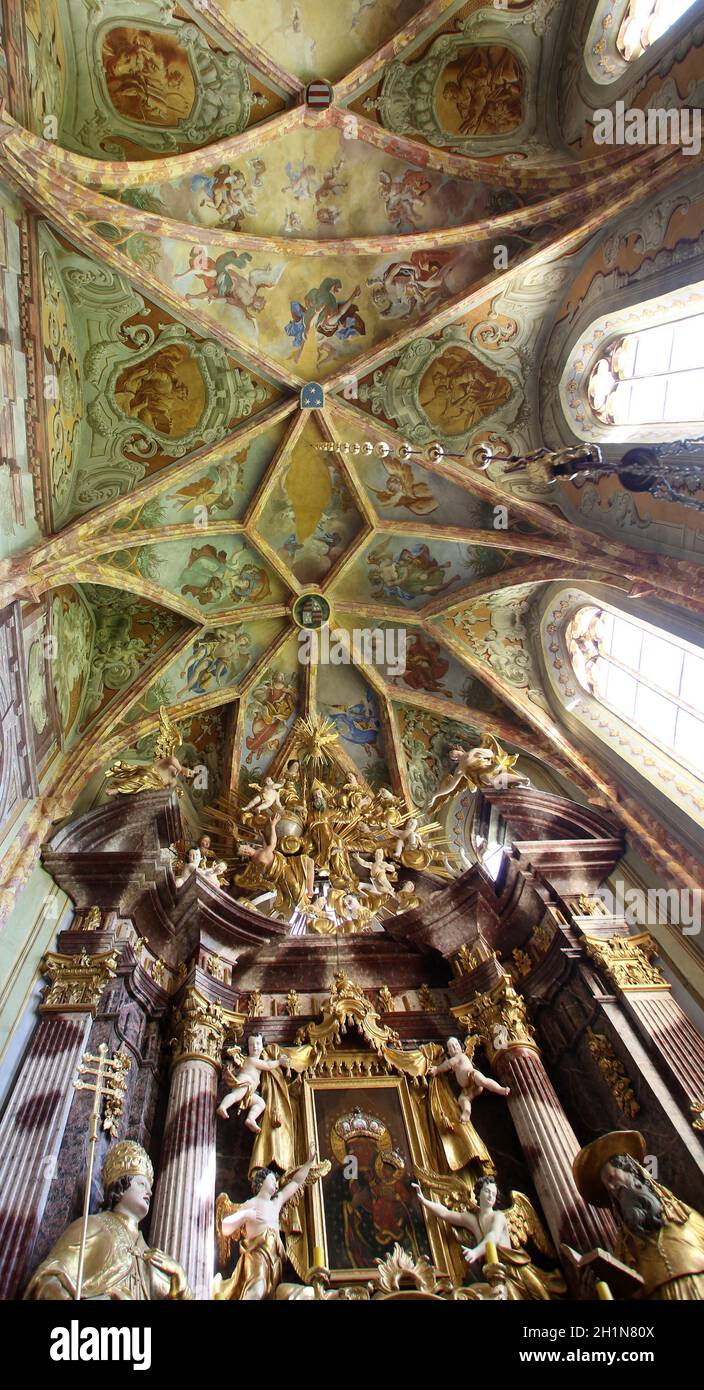 Chiesa parrocchiale dell'Immacolata Concezione della Vergine Maria a Lepoglava, Croazia Foto Stock