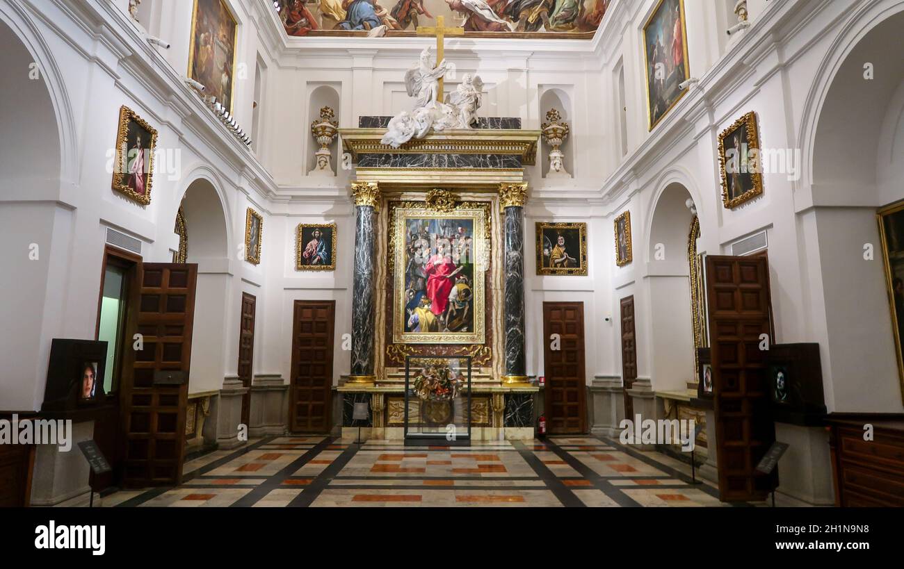 Toledo, Spagna - 24 - settembre - 2020: Vista interna della cattedrale di Toledo nella storica città medievale Foto Stock