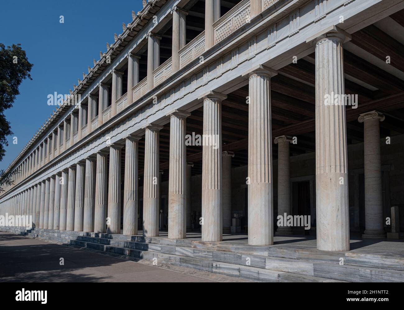 All'esterno del Museo dell'antica Agora o Stoa di Attalos Foto Stock