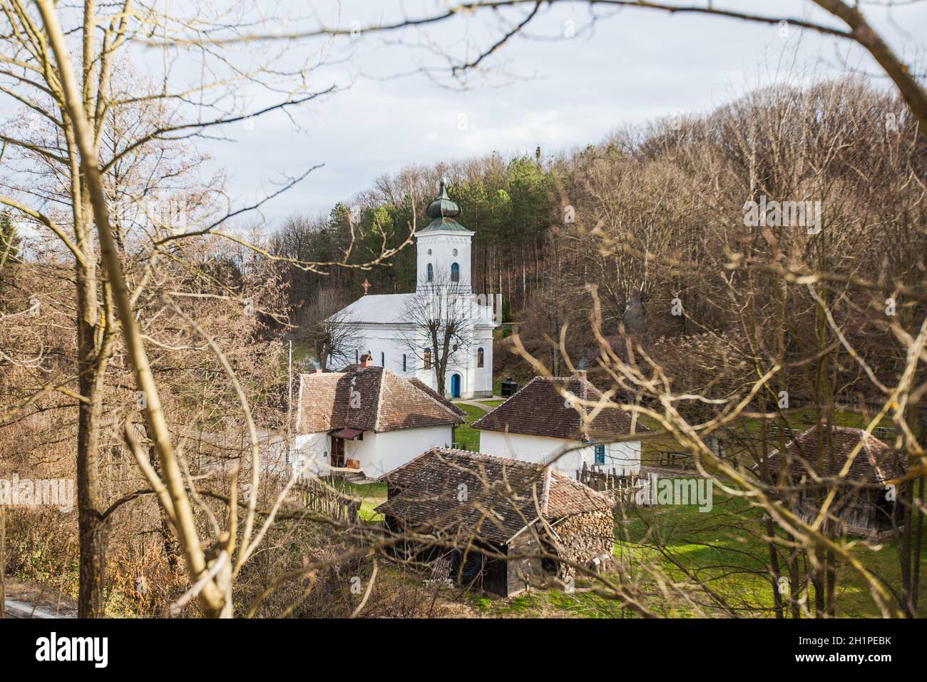 Chiesa Ortodossa nel villaggio di Brankovina, Chiesa dei Santi Arcangeli dal 1830. Comune di Valjevo, Repubblica di Serbia, Europa. Foto Stock