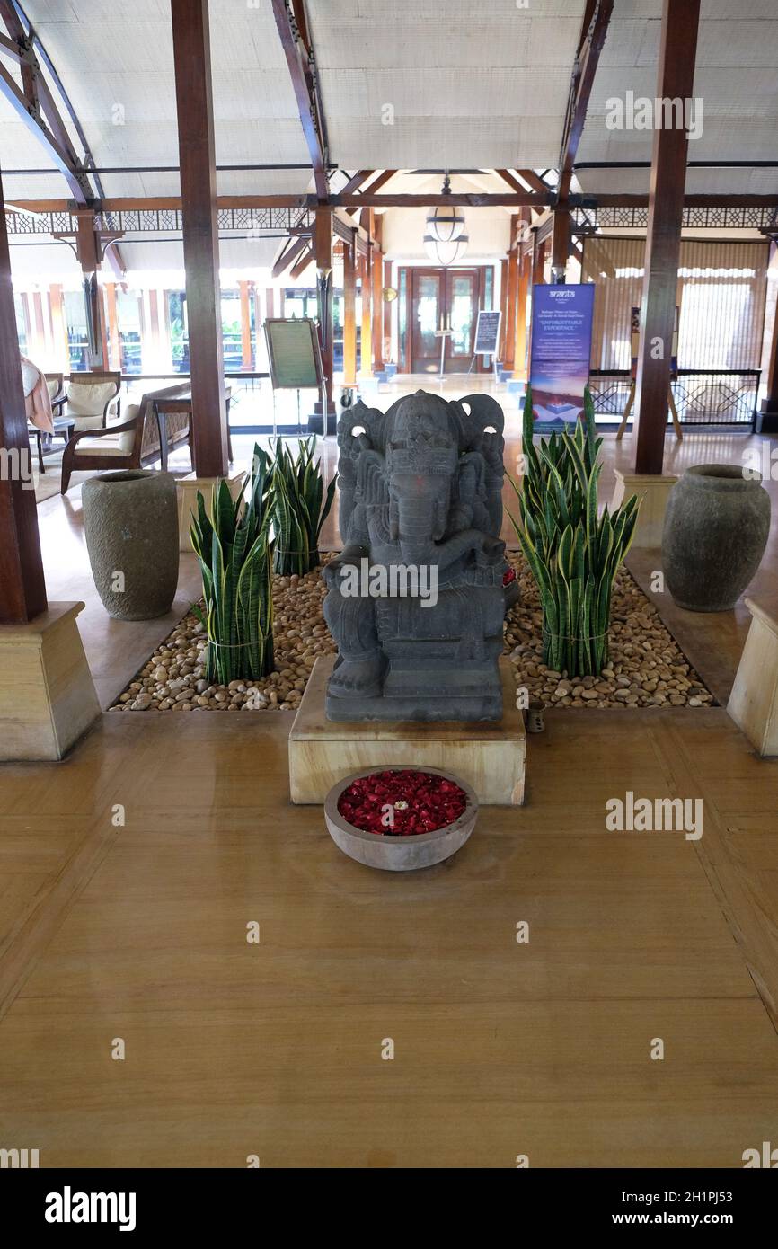 Statua di Ganesha in Ananta Spa and Resorts Hotel a Pushkar, Rajasthan, India Foto Stock