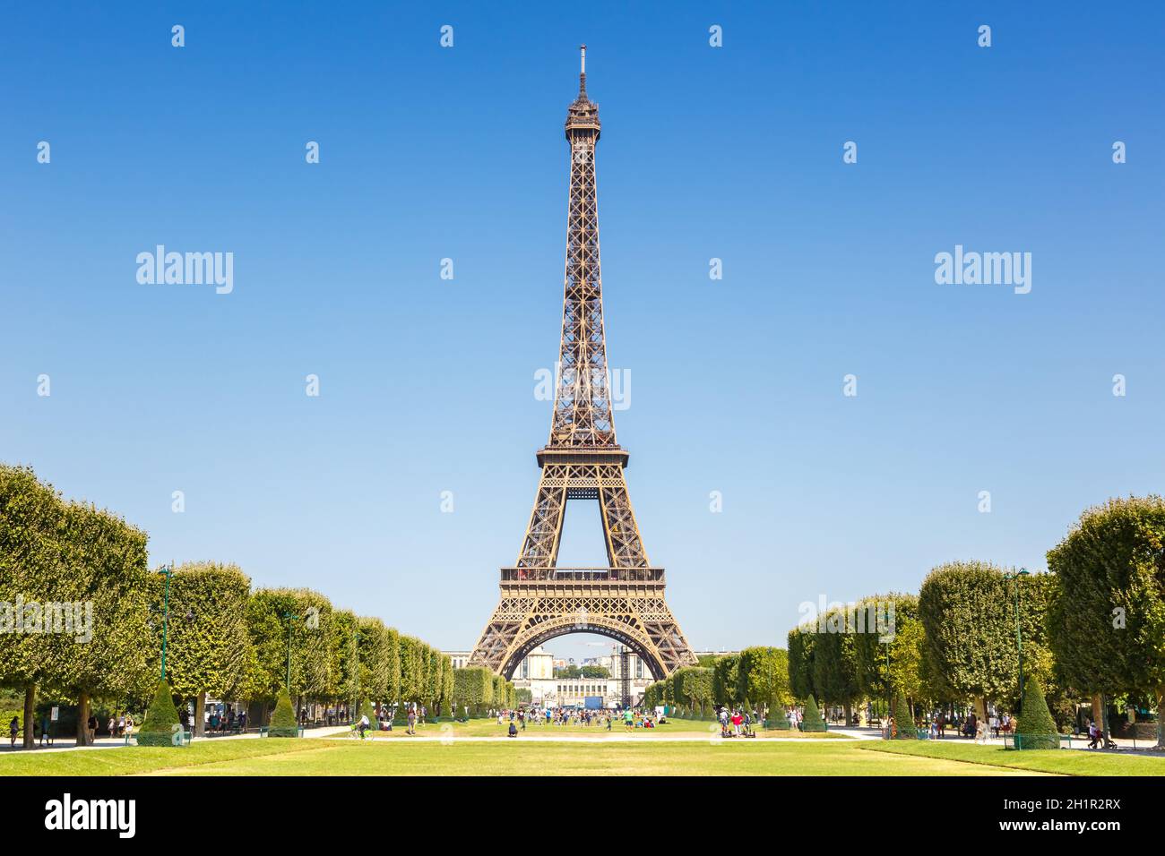 Torre Eiffel Parigi Francia viaggio viaggio vista luogo di riferimento viaggio Foto Stock