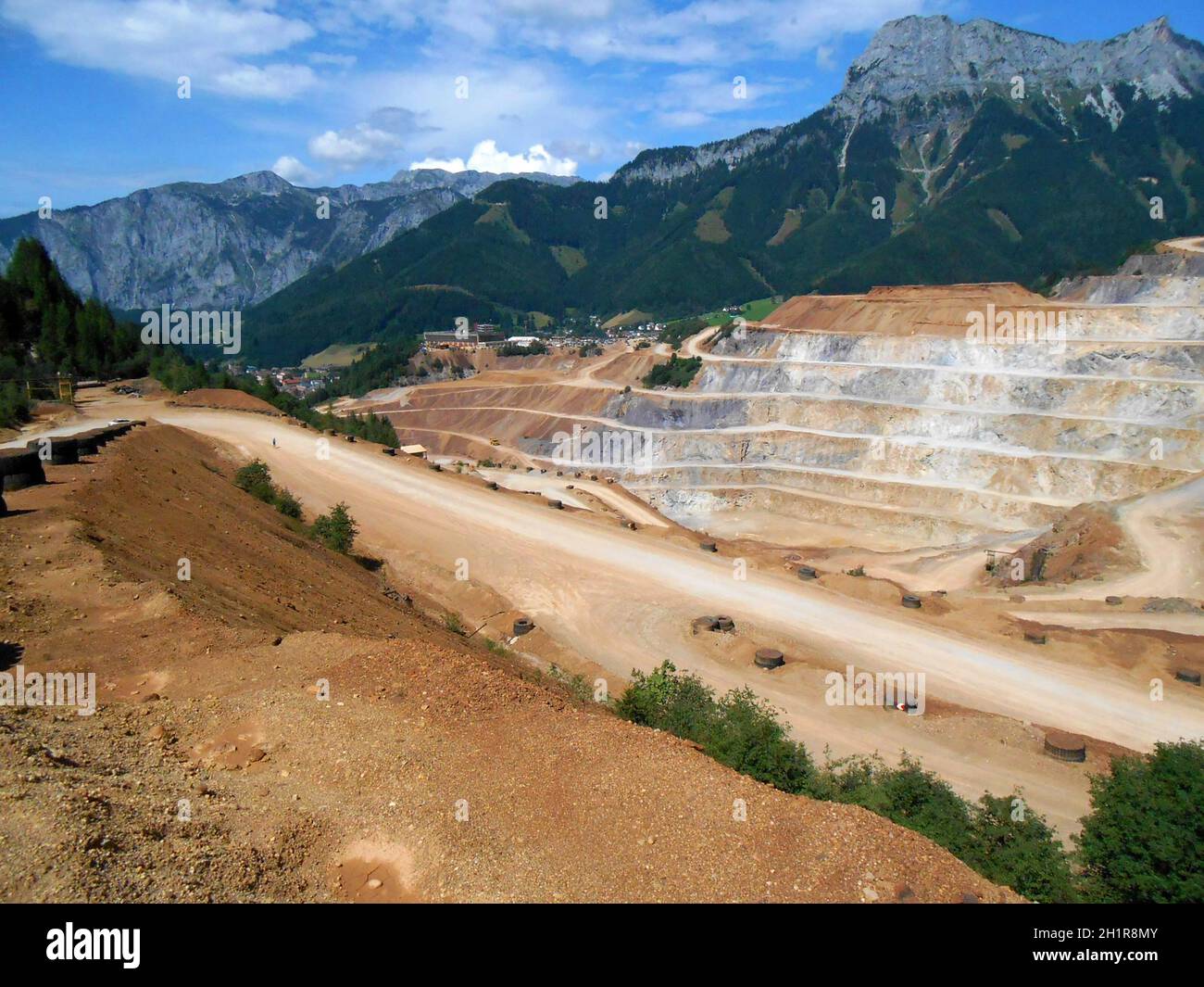 Erzberg in Eisenerz in der Steiermark, Austria, Europa - Erzberg in Eisenerz in Stiria, Austria, Europa Foto Stock