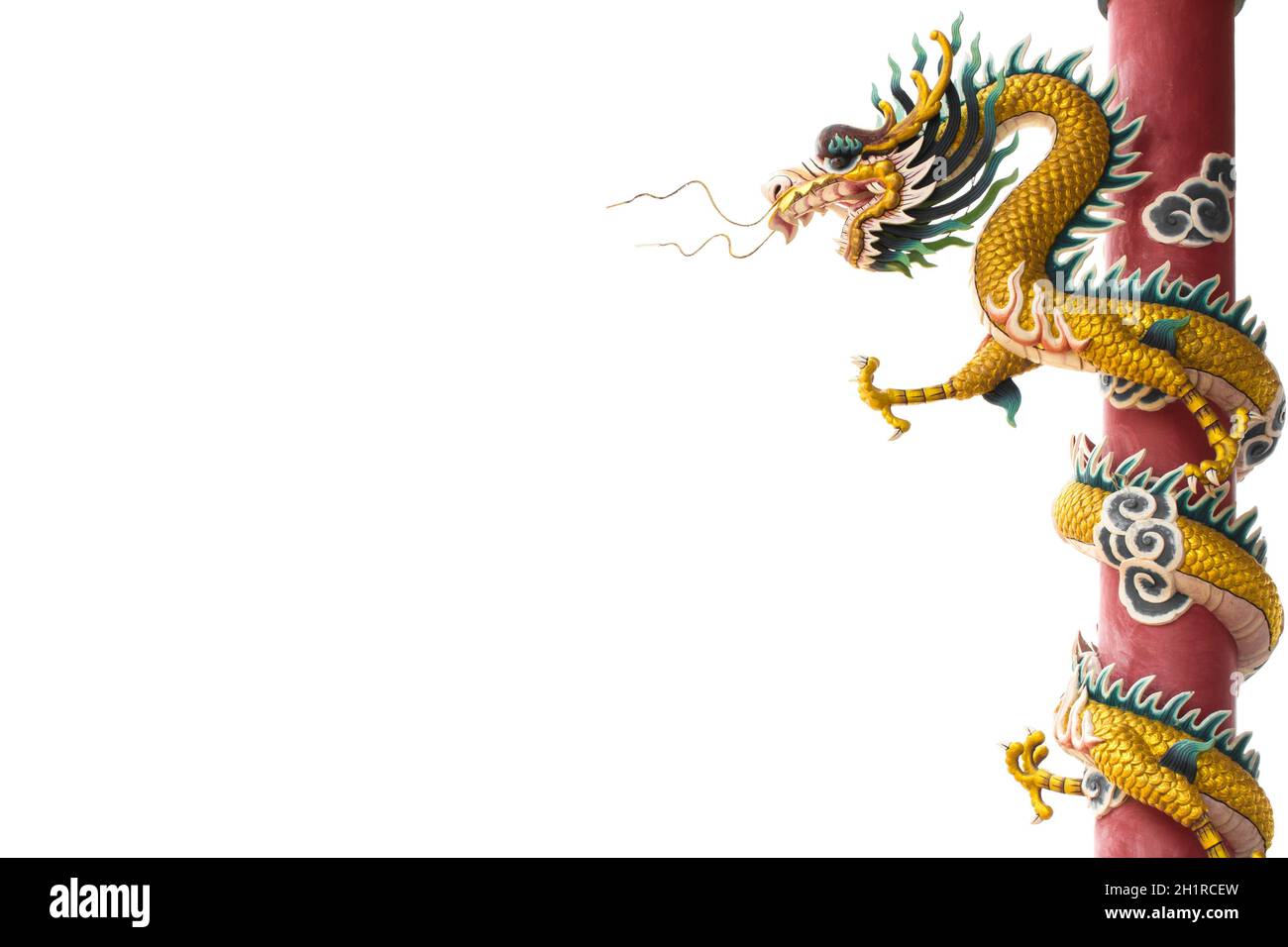 antico palo di drago animale Foto Stock