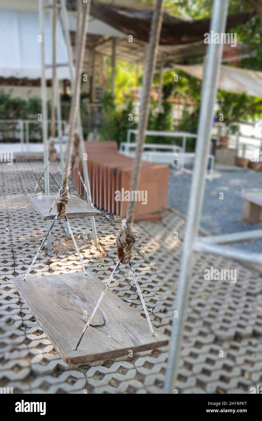 Si è raffreddato al minimal coffee shop, si è fatto una foto di scorta Foto Stock