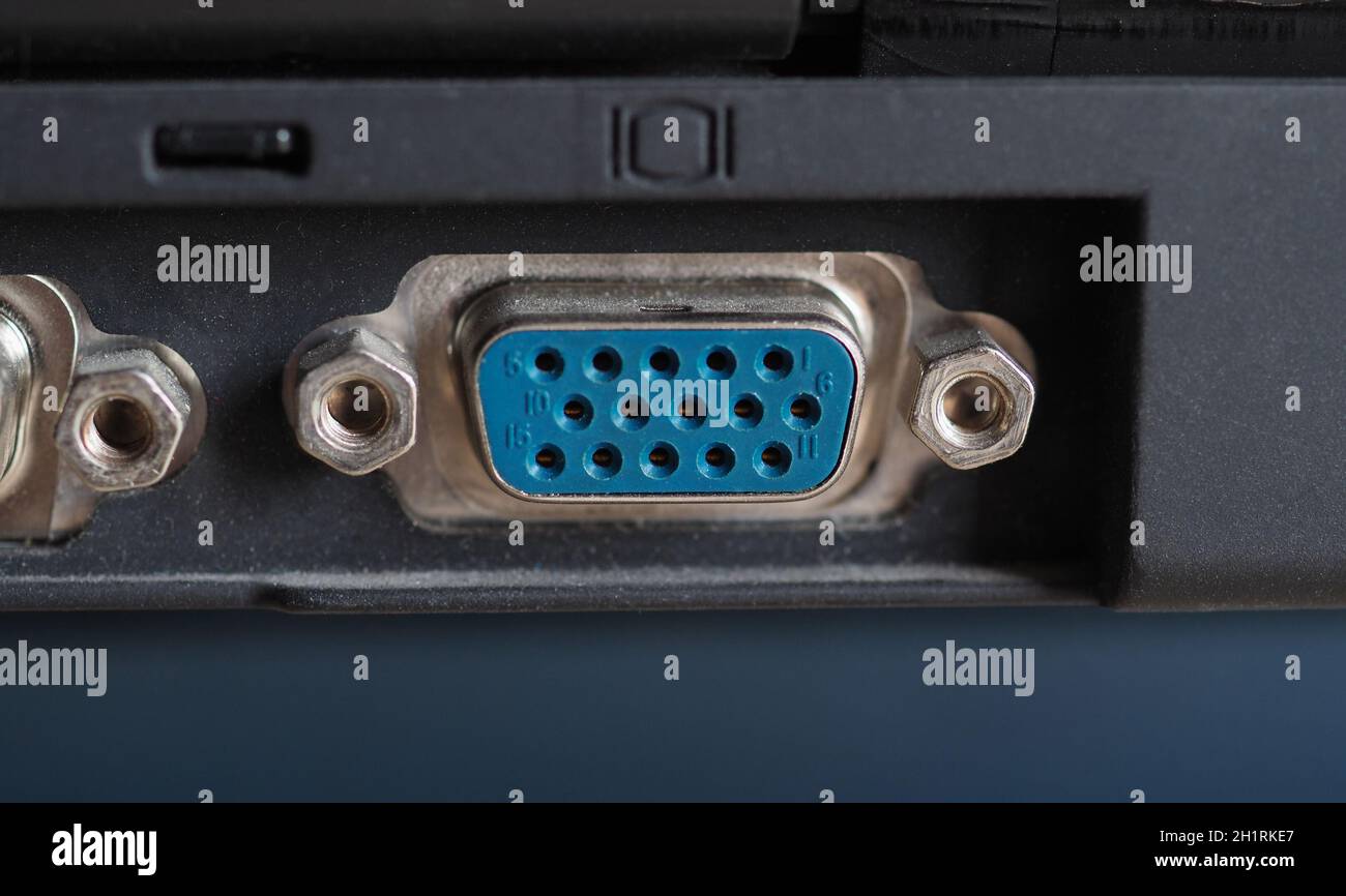 porta vga su un pc portatile Foto Stock