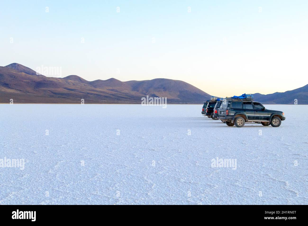 Salar de Uyuni, Bolivia. Più grande distesa di sale nel mondo. Paesaggio boliviano Foto Stock