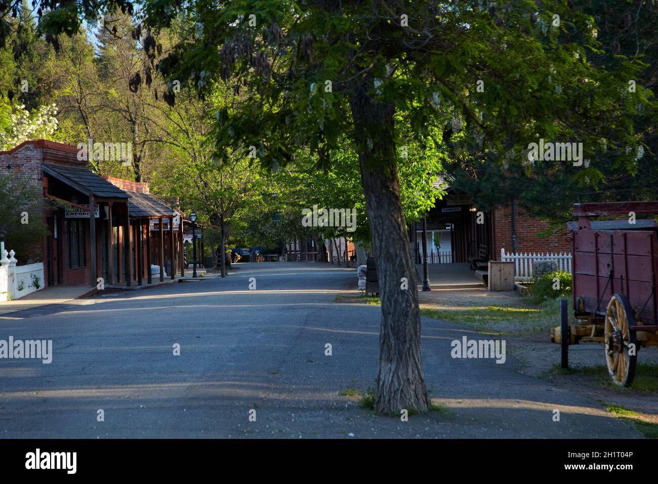 Main Street in Spring, Columbia state Historic Park, Columbia, Tuolumne County, Sierra Nevada Foothills, California, Stati Uniti. Foto Stock