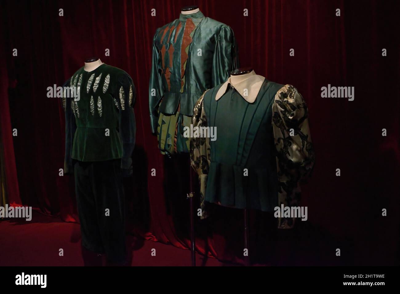 costumi teatrali. Per i ruoli nel repertorio classico. Design del costume teatrale, spogliatoio Foto Stock