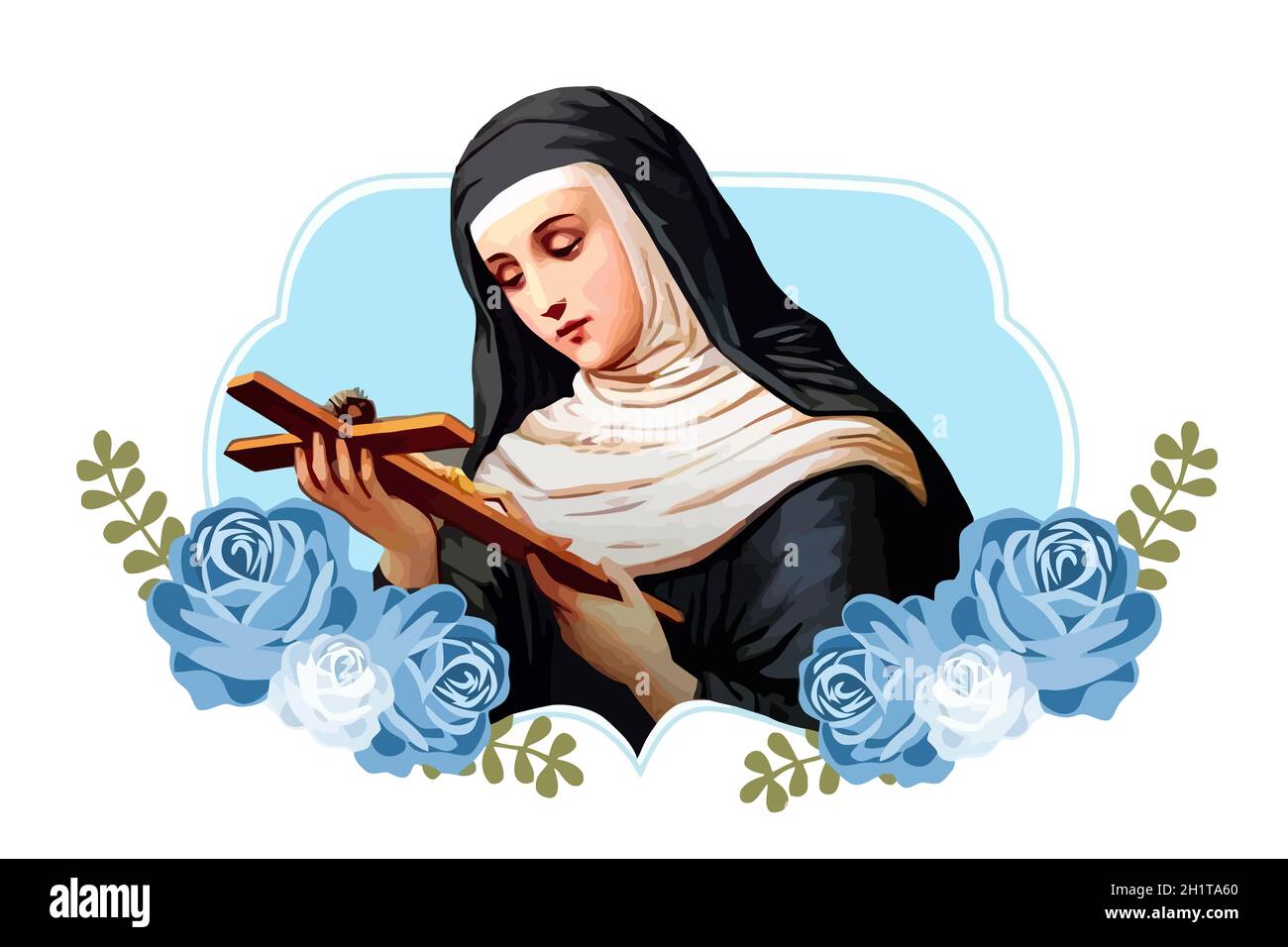 santa Rita di Cascia è patrona di Impossible causa chiesa cattolica santa  religione spirituale illustrazione Foto stock - Alamy