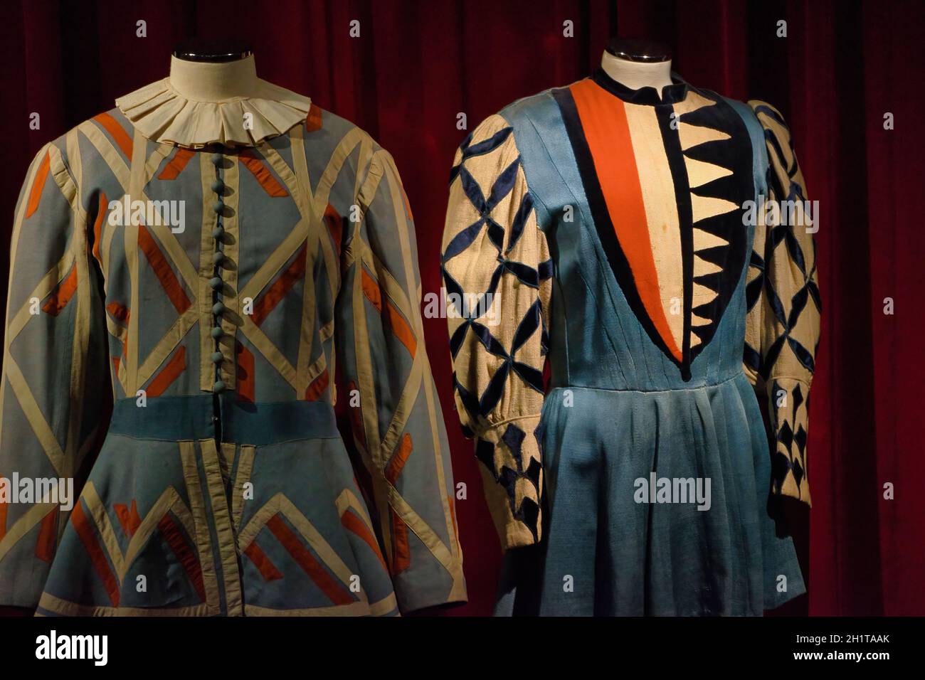 costumi teatrali. Per i ruoli nel repertorio classico. Design del costume teatrale, spogliatoio Foto Stock