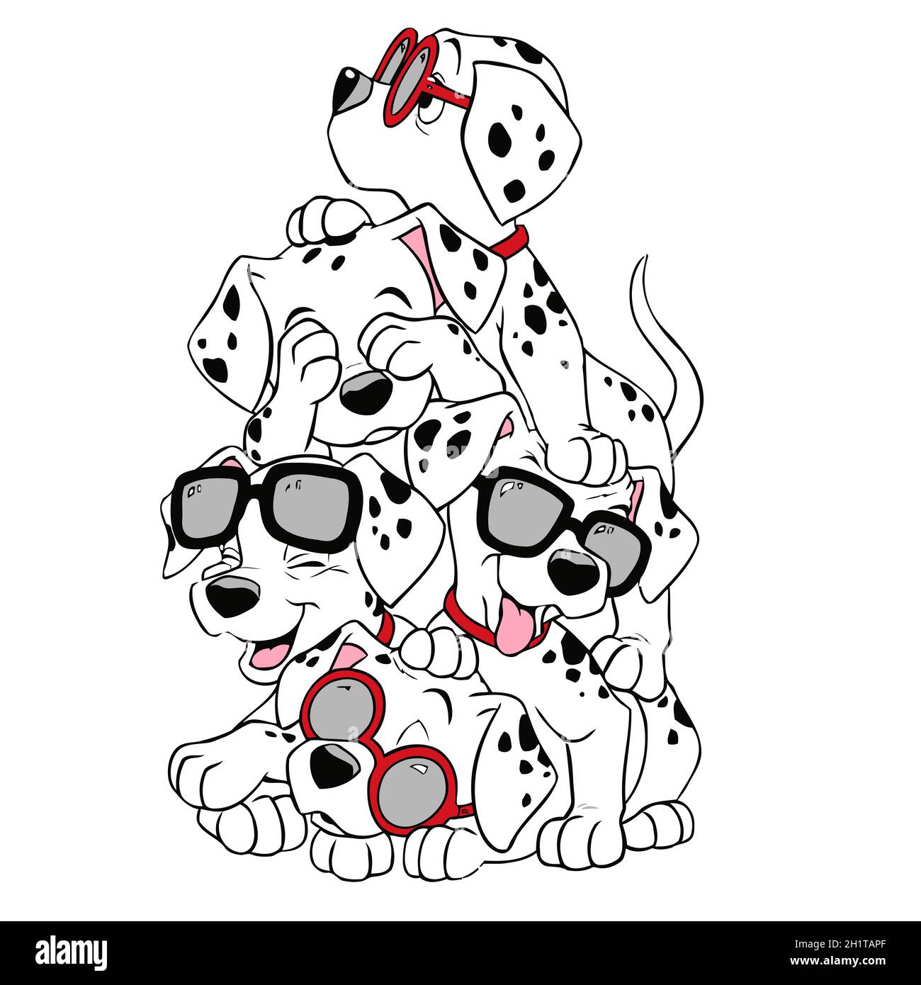 Dalmatian Puppy illustrazione cane animale Foto Stock