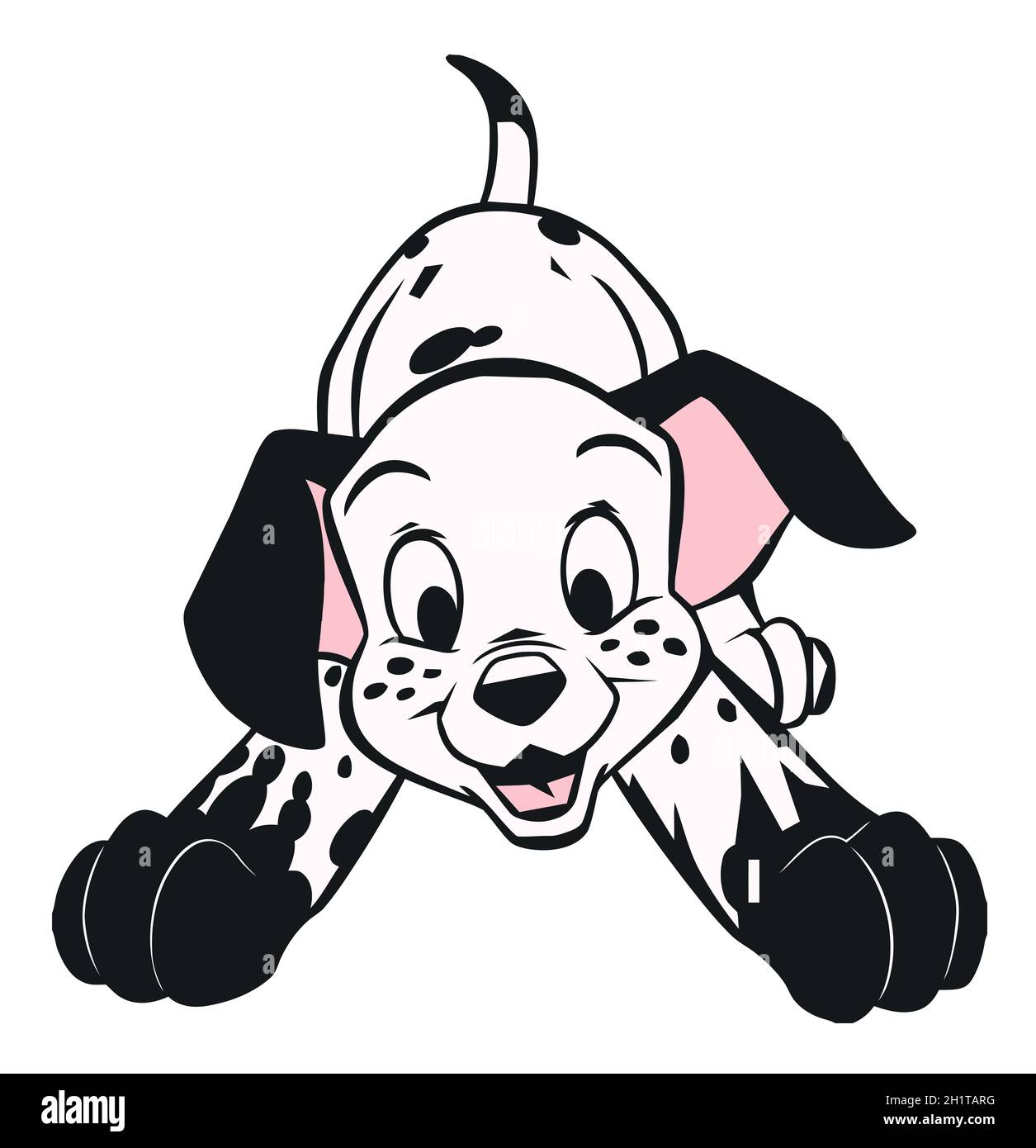 Dalmazia Puppy illustrazione cane sporco Foto Stock