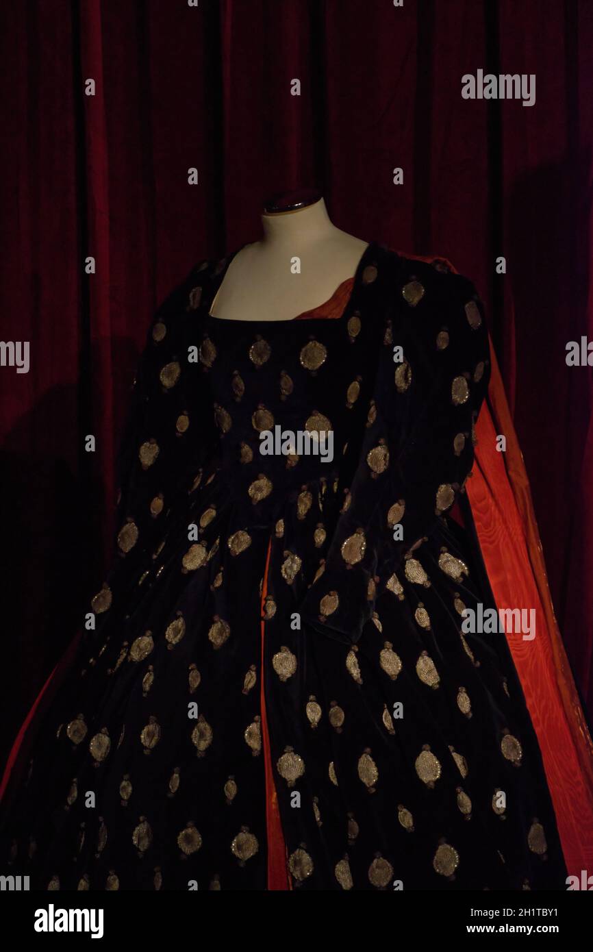 costumi teatrali. Per i ruoli nel repertorio classico. Design del costume teatrale, spogliatoio Foto Stock