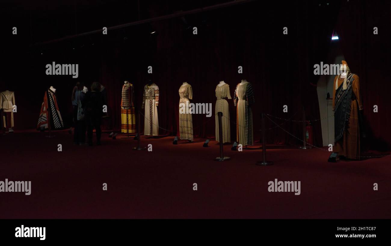 costumi teatrali. Per i ruoli nel repertorio classico. Design del costume teatrale, spogliatoio Foto Stock