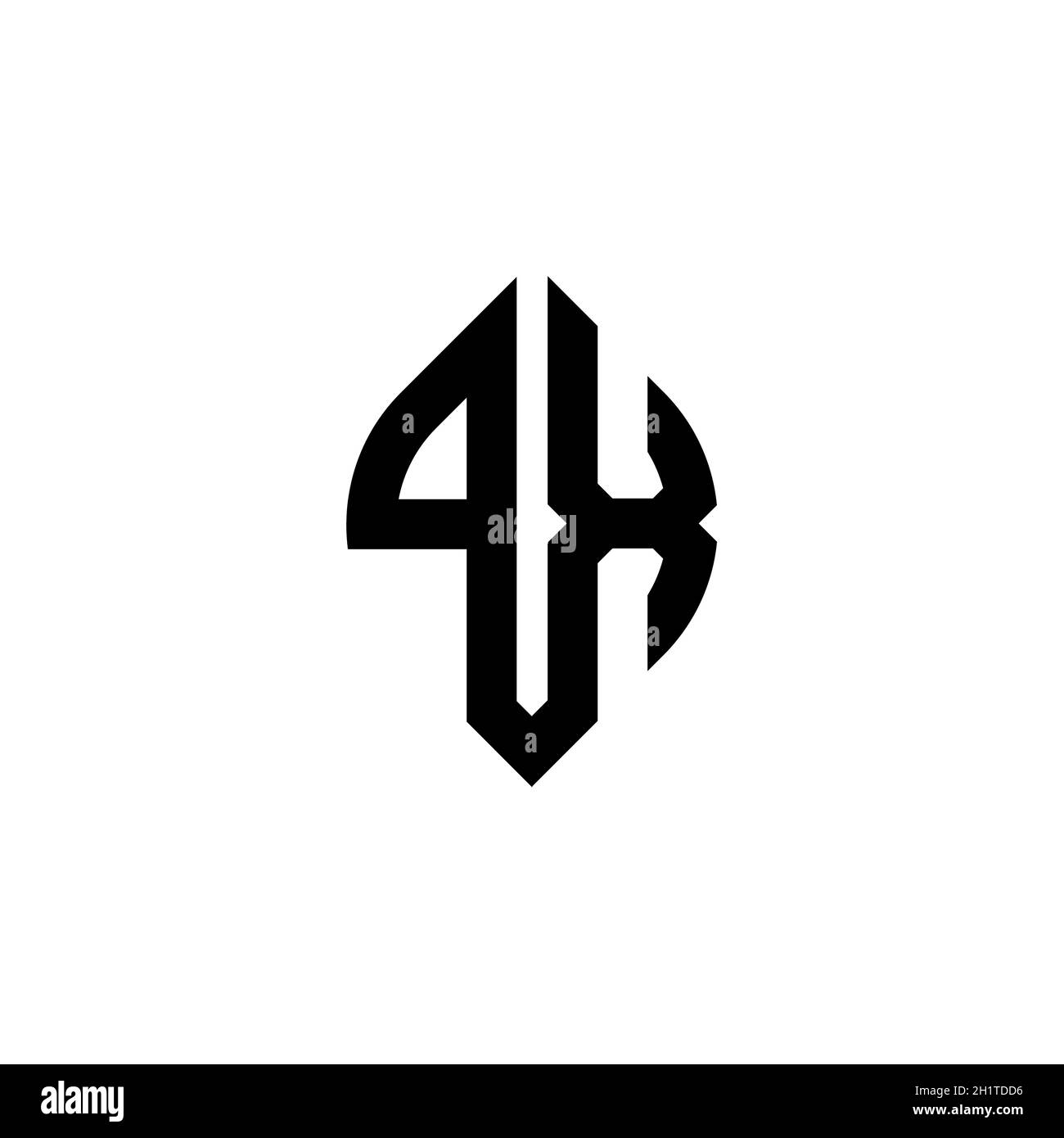 Lettera con logo PX Monogram con modello geometrico semplice e continuo, isolato su sfondo bianco Illustrazione Vettoriale