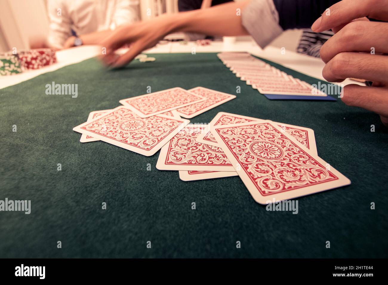 Immagine di Texas Holdem (poker). Luogo di ripresa: Area metropolitana di Tokyo Foto Stock