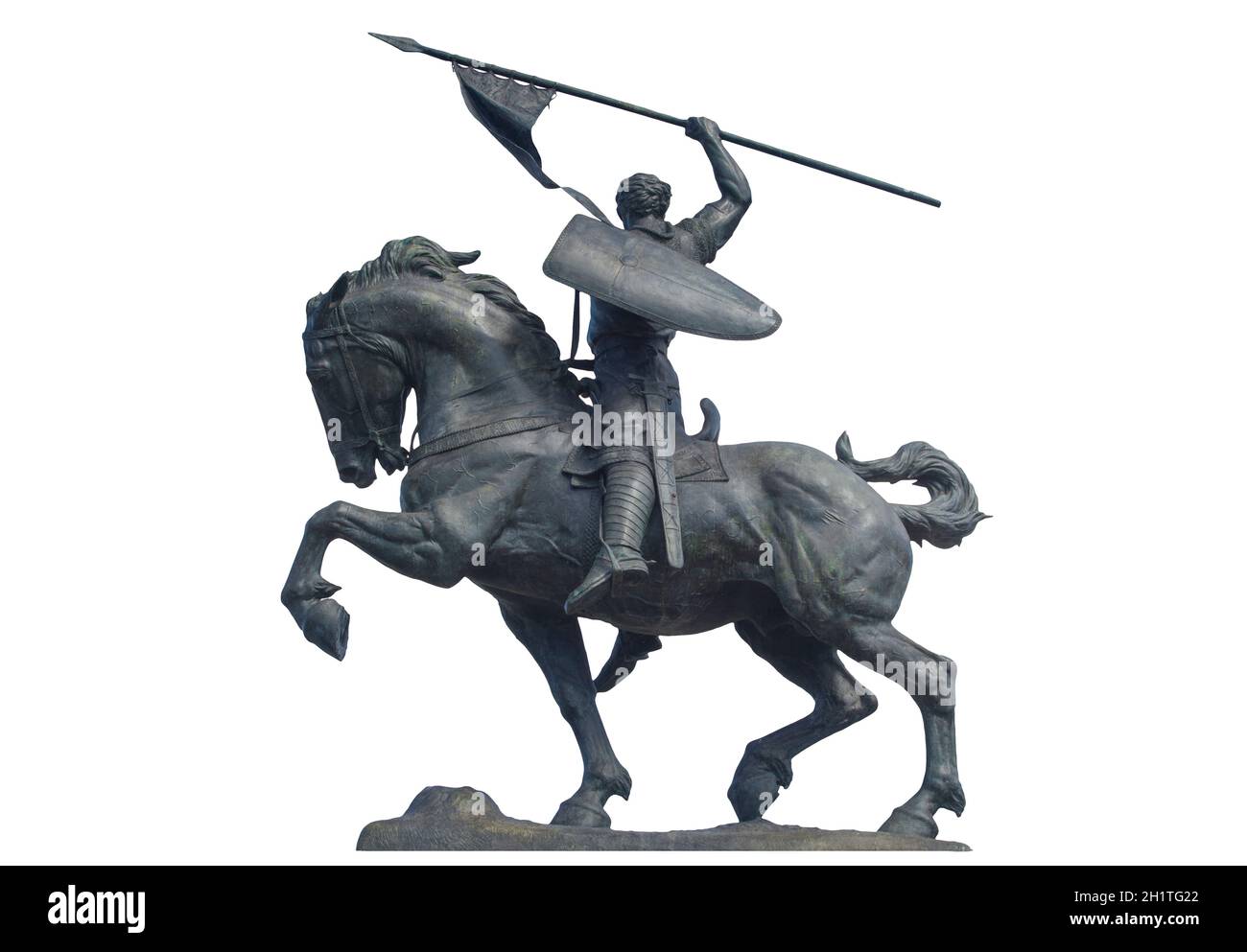Siviglia, Spagna - 27 settembre 2020: Statua equestre El Cid Campeador. Scolpito da Anna Hyatt Huntington nel 1927 Foto Stock