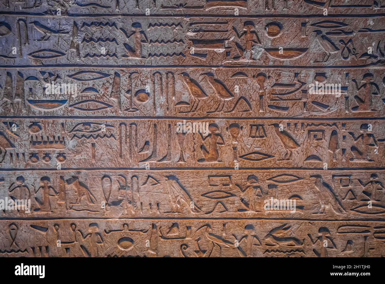 Manufatti egizi nel Louvre, Parigi, Francia Foto Stock
