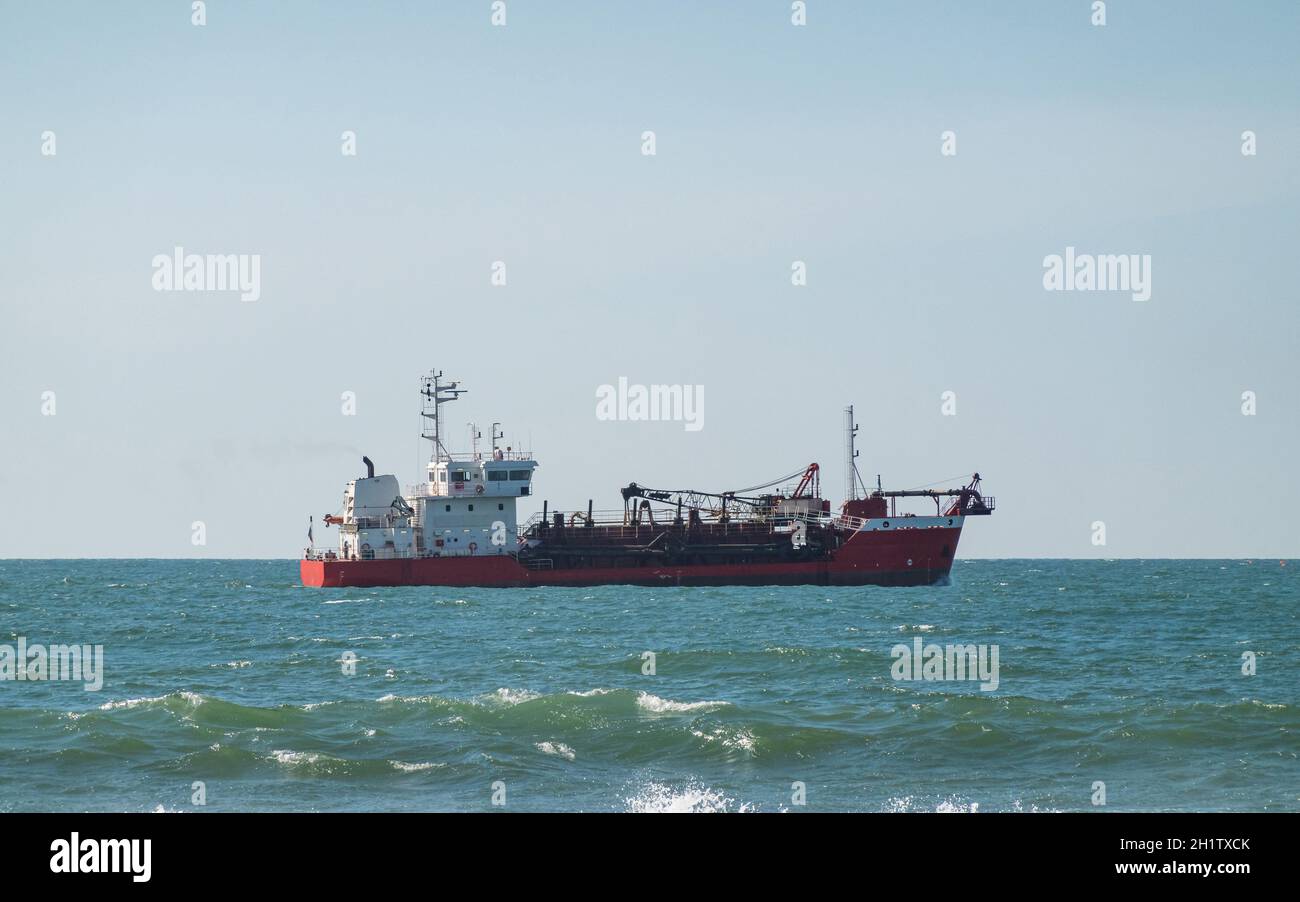 Nave dragatrice tramoggia di aspirazione finale Foto Stock