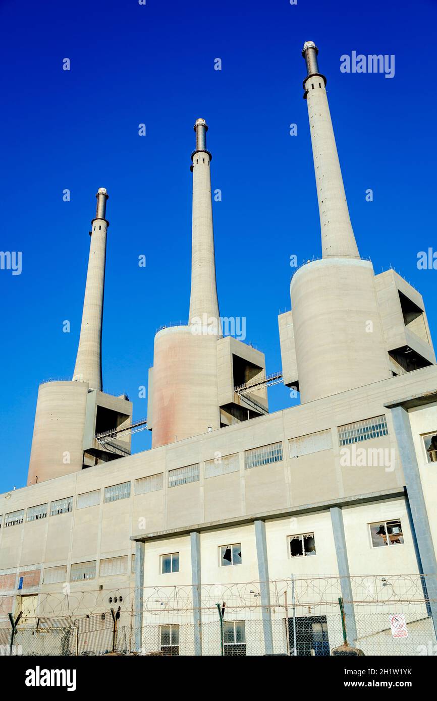 Potenza termica impianto in Sant Adria (Barcellona), Catalogna, Spagna Foto Stock