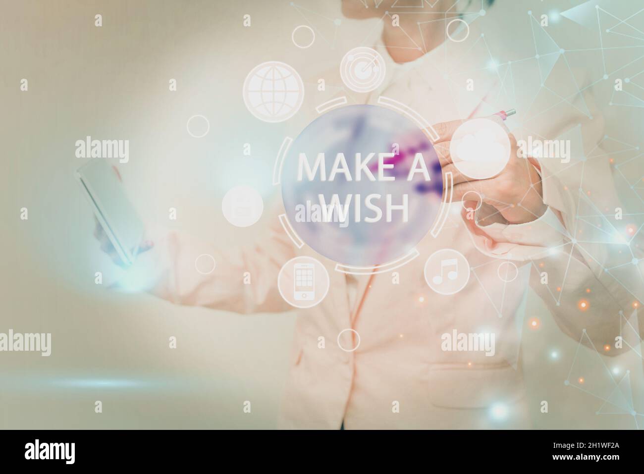 Didascalia concettuale Make A Wish, Business Approach per desiderare una situazione che è diversa da quella che esiste fonte di ispirazione business tecnologia co Foto Stock