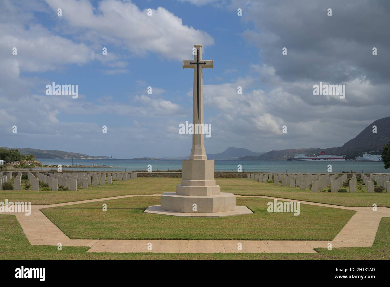 Britischer Soldatenfriedhof Souda Bay War Cemetery, Souda, Kreta, Griechenland Foto Stock
