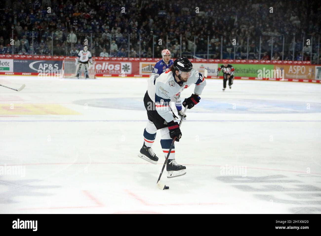 Tyler Sheehy (Nürnberg Ice Tigers) beim Spiel der DEL, 6. Sptg.: SERC Wild Wings vs Nürnberg Ice Tigers Foto Stock