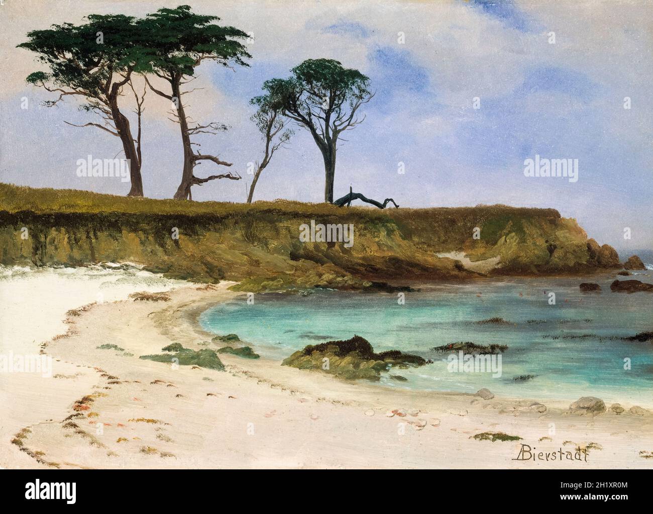 Sea Cove, dipinto di Albert Bierstadt, 1880-1890 Foto Stock