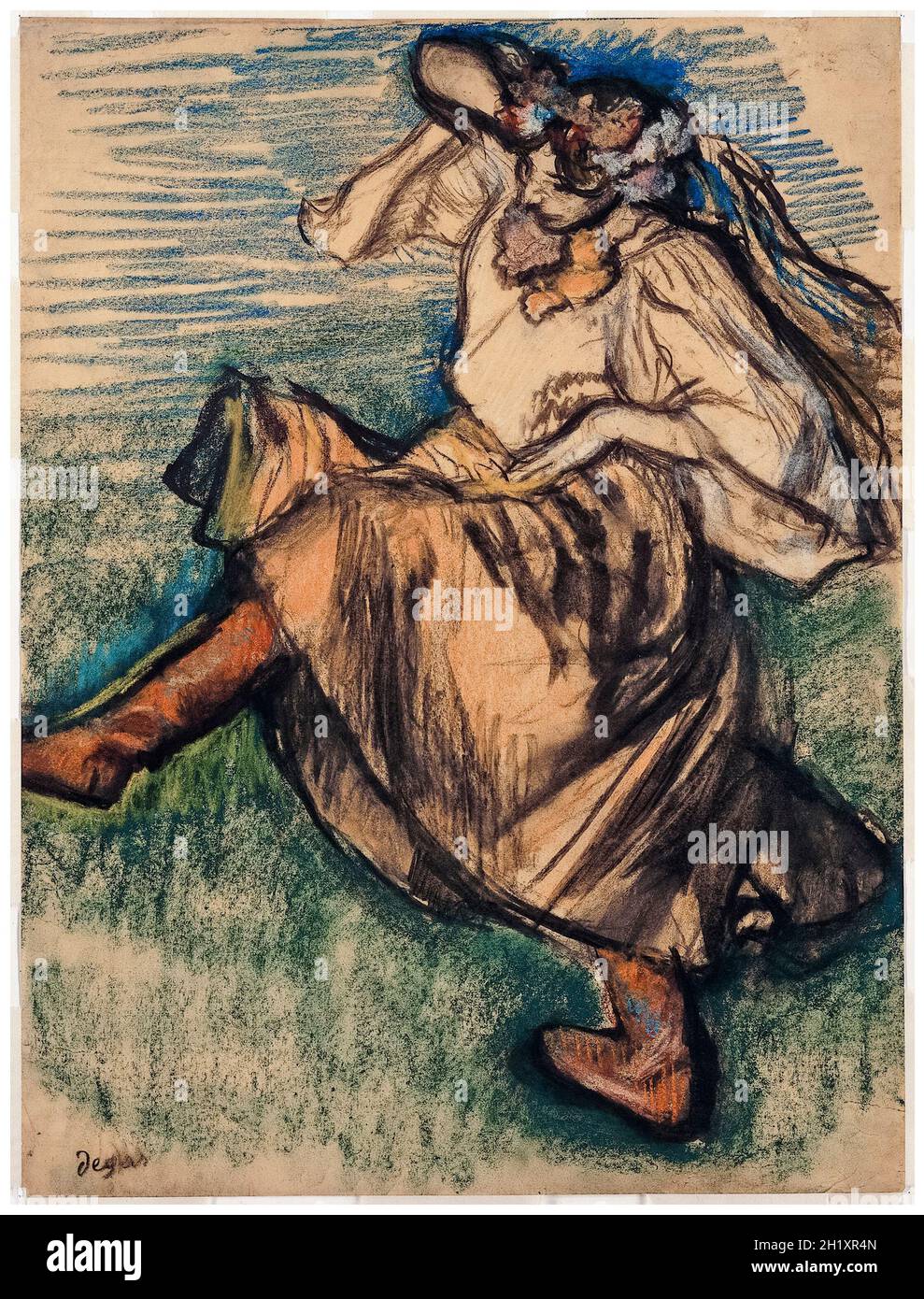 Edgar Degas, ballerino russo, disegno, 1899 Foto Stock