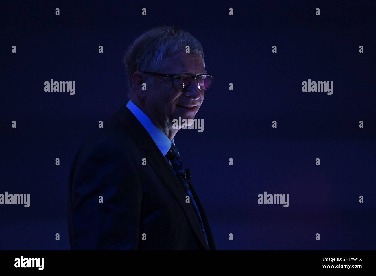 L'uomo d'affari americano Bill Gates durante il Global Investment Summit al Science Museum di Londra. Data foto: Martedì 19 ottobre 2021. Foto Stock