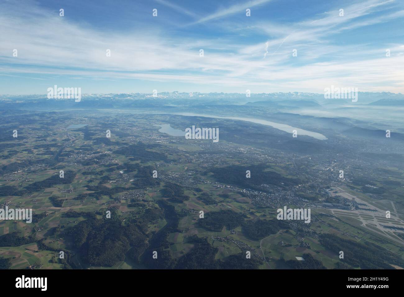 Vista dall'alto di Zurigo Foto Stock