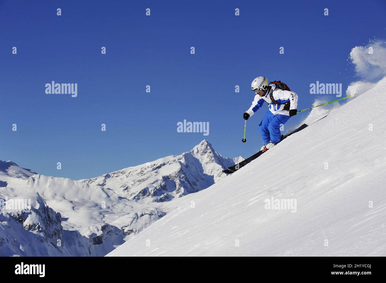 Sci fuoripista o freeride, ESPACE SAN BERNARDO, LA THUILE, VAL D'Aosta, Italia Foto Stock