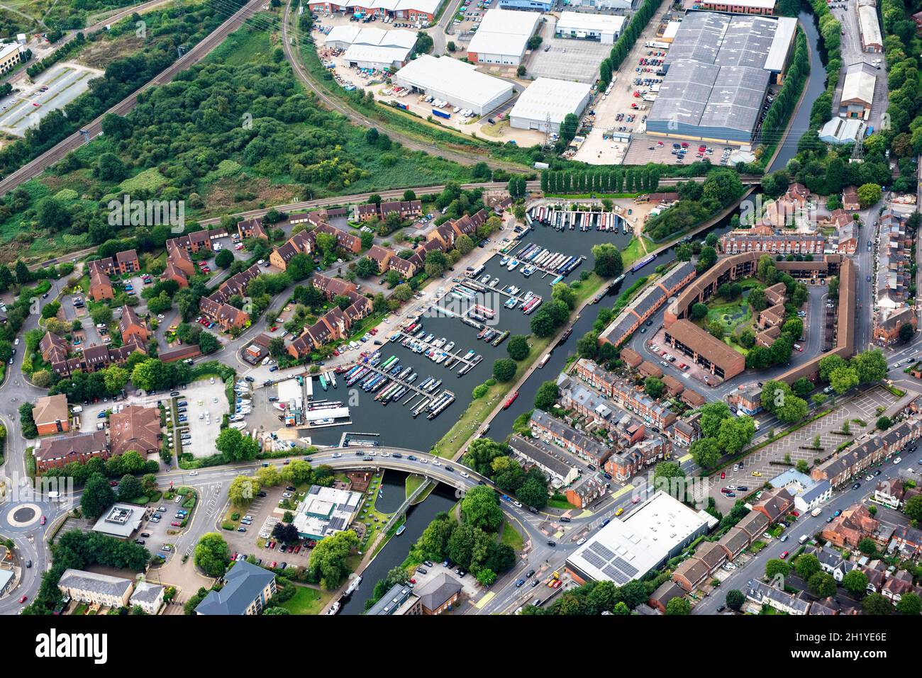Immagine aerea di Castle Marina a Nottingham, Nottinghamshire Inghilterra UK Foto Stock
