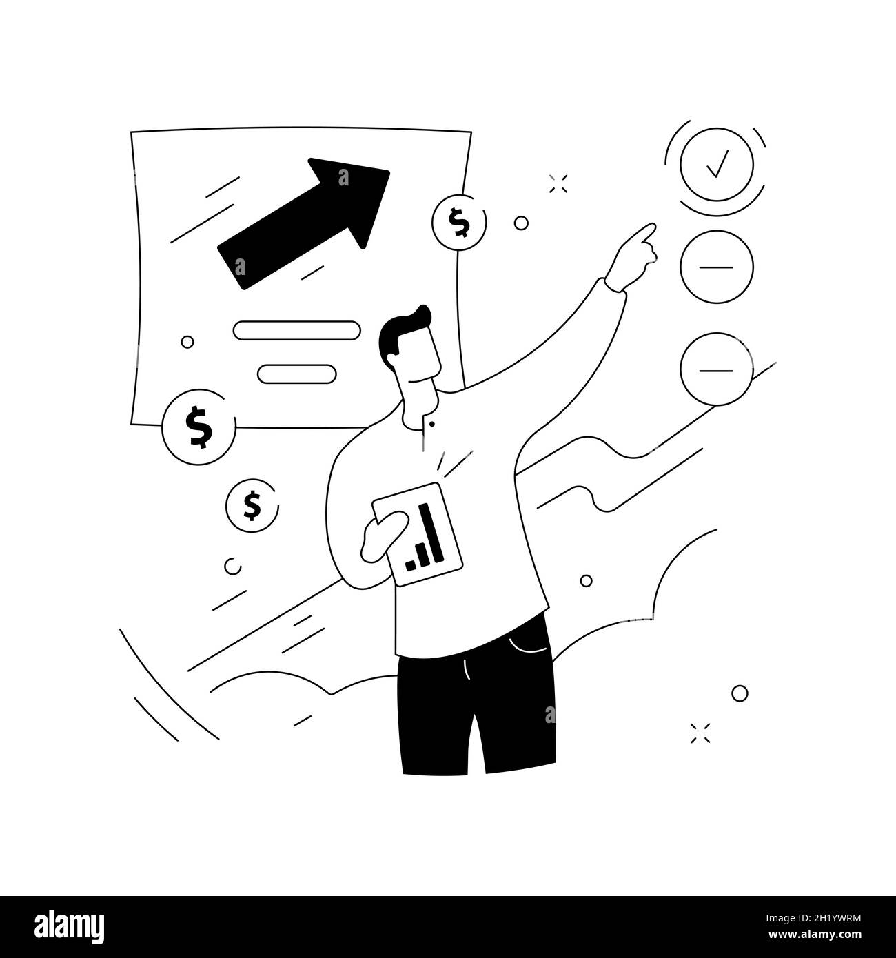 Illustrazione del vettore astratto di concetto di crescita della carriera. Illustrazione Vettoriale