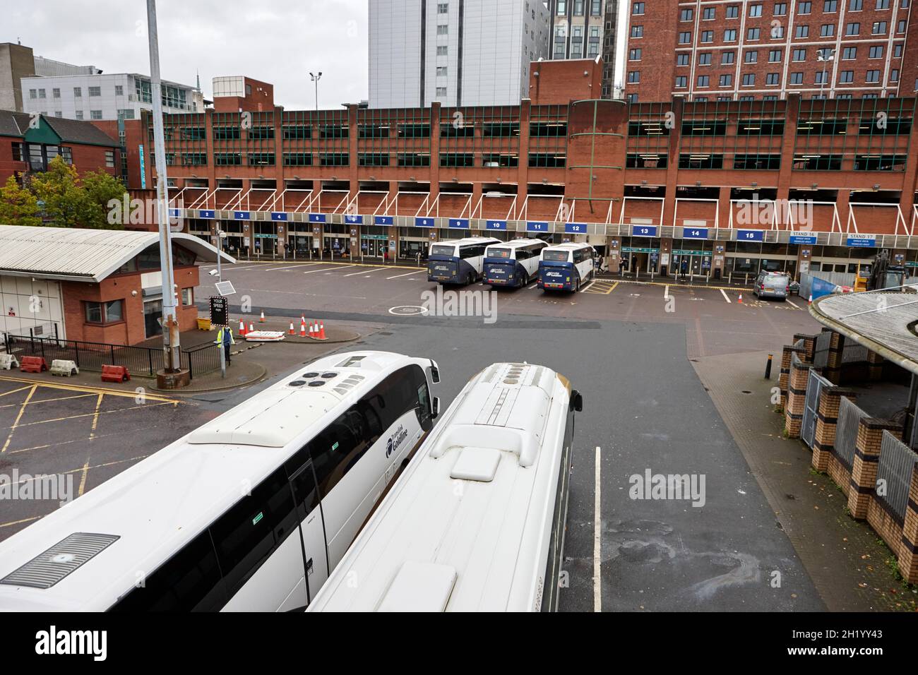 europa bus centro terminal belfast centro città nord irlanda Foto Stock