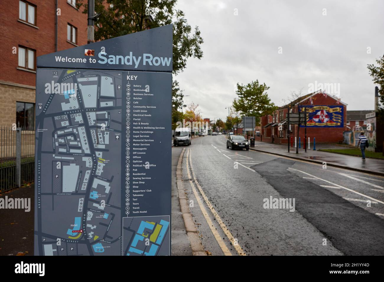 fila di sabbia belfast irlanda del nord Foto Stock