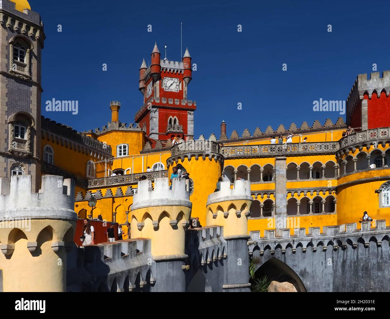 Colorato palazzo pena a Sintra in Portogallo Foto Stock