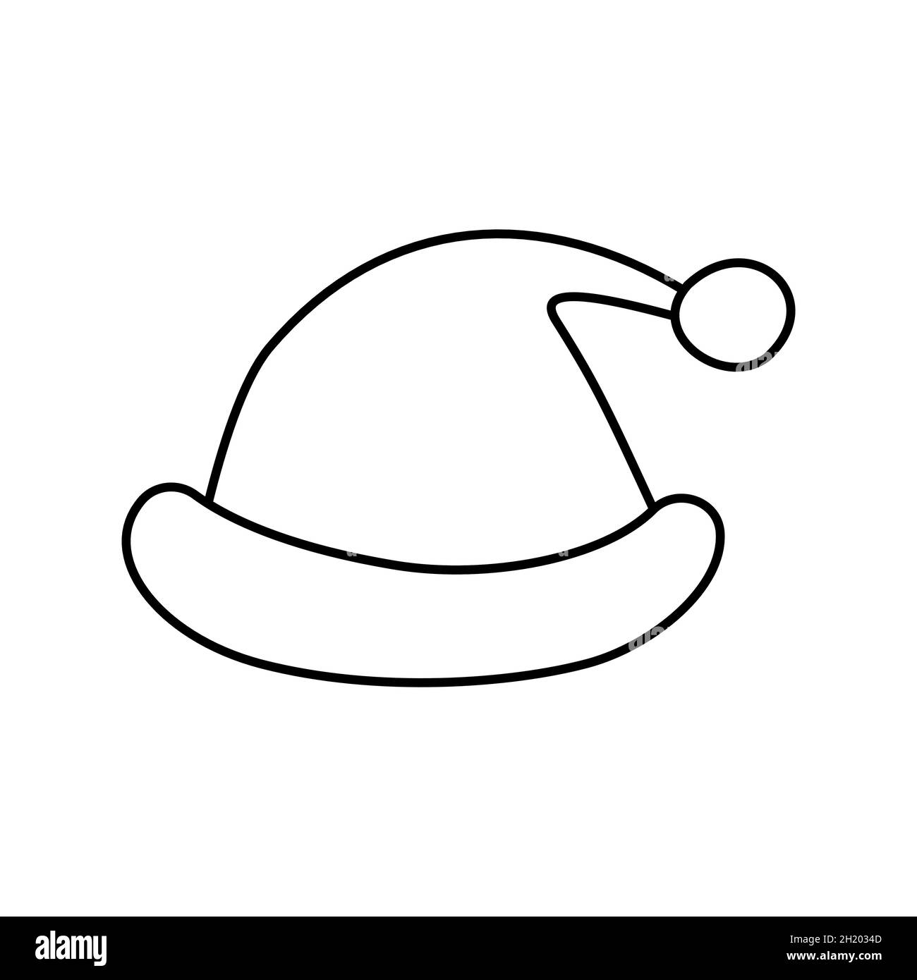 Icona linea sottile Hat. Illustrazione vettoriale del cappello di Babbo  Natale Immagine e Vettoriale - Alamy