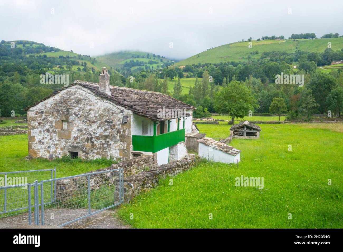 Rifugio Pasiega. Vega de Pas, Cantabria, Spagna. Foto Stock