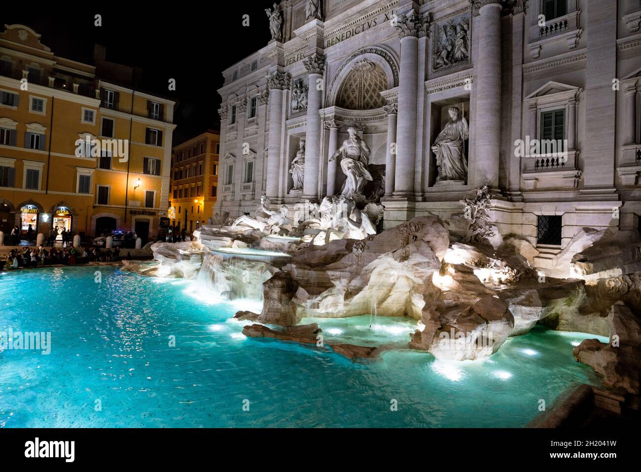 Fontana di Trevi a Roma capolavoro barocco, Italia. Foto Stock