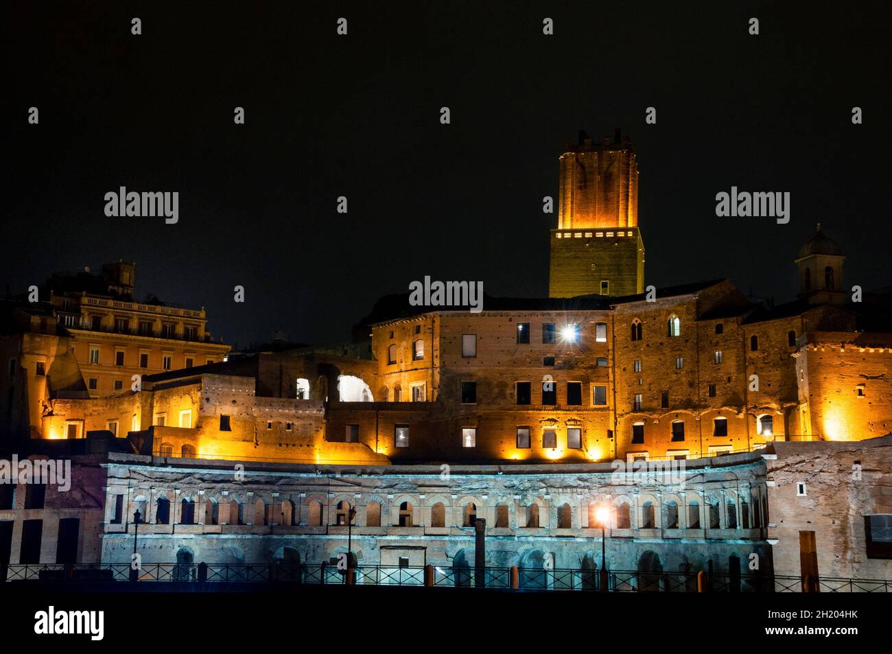 I mercati di Traiano grande complesso di rovine a Roma, Italia. Foto Stock