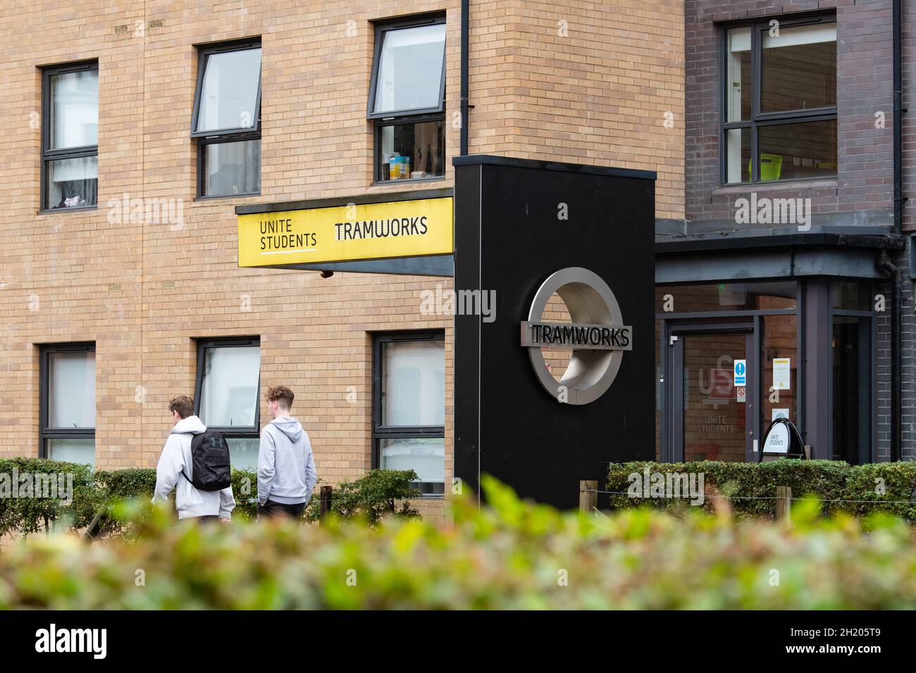 Unisci studenti alloggio per studenti Tramworks, Kelvinhaugh Street, Glasgow, Scozia, Regno Unito Foto Stock