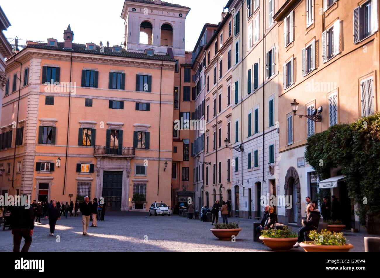 Loggia rinascimentale di Palazzo Ferrini a Roma, Italia. Foto Stock